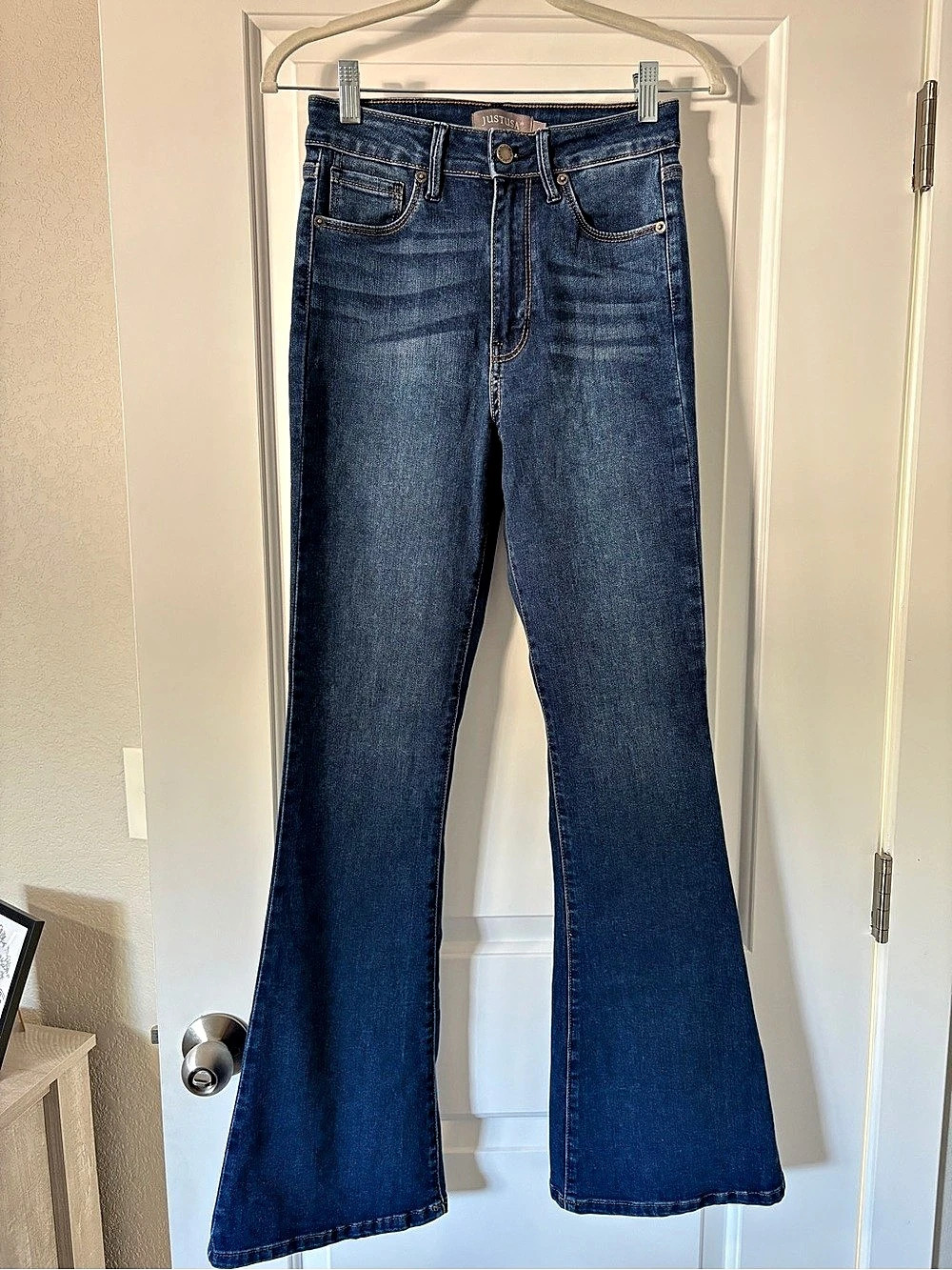Just USA High Rise Dark Wash Flare Jeans - Like New